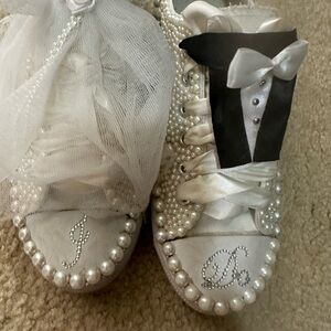 Pearl wedding shoes size 8